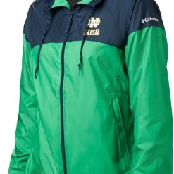 Columbia Women's Notre Dame Fighting Irish Navy/Green CLG Flash Forward Lined Jacket