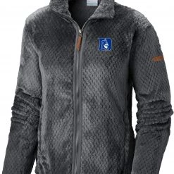 Columbia Women's Duke Blue Devils Grey Fire Side Sherpa Full-Zip Jacket