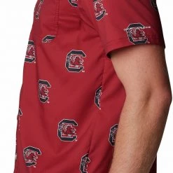 Columbia Men's South Carolina Gamecocks Garnet CLG Super Slack Tide™ Short Sleeve Shirt -Columbia Sales Store unnamed file 4455