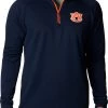 Columbia Men's Auburn Tigers Blue PFG Terminal Tackle Quarter-Zip Pullover Shirt