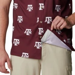 Columbia Men's Texas A&M Aggies Maroon CLG Super Slack Tide™ Short Sleeve Shirt 11 Columbia Men's Texas A&M Aggies Maroon CLG Super Slack Tide™ Short Sleeve Shirt -Columbia Sales Store unnamed file 4477