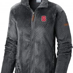 Columbia Women's NC State Wolfpack Grey Fire Side Sherpa Full-Zip Jacket