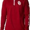 Columbia Men's Oklahoma Sooners Crimson PFG Terminal Tackle Quarter-Zip Pullover Shirt