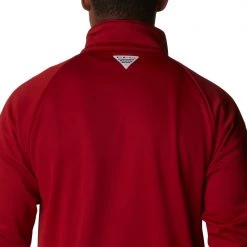 Columbia Men's Oklahoma Sooners Crimson PFG Terminal Tackle Quarter-Zip Pullover Shirt -Columbia Sales Store unnamed file 4488