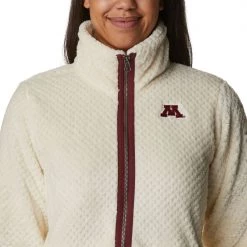 Columbia Women's Minnesota Golden Gophers White Fire Side Sherpa Full-Zip Jacket -Columbia Sales Store unnamed file 4498