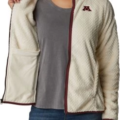 Columbia Women's Minnesota Golden Gophers White Fire Side Sherpa Full-Zip Jacket -Columbia Sales Store unnamed file 4499