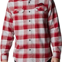 Columbia Men's Arkansas Razorbacks Cardinal CLG Flare Gun™ Flannel Long Sleeve Shirt