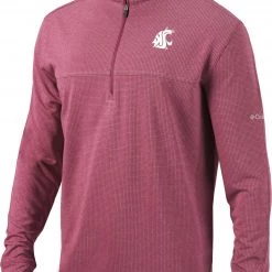 Columbia Men's Washington State Cougars Crimson Omni-Wick Soar Half-Zip Pullover Shirt