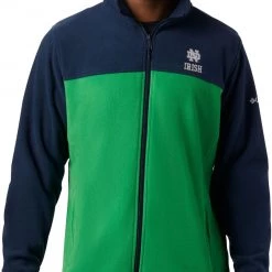 Columbia Men's Notre Dame Fighting Irish Navy Flanker Full-Zip Fleece Jacket