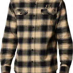 Columbia Men's Purdue Boilermakers Black CLG Flare Gun™ Flannel Long Sleeve Shirt