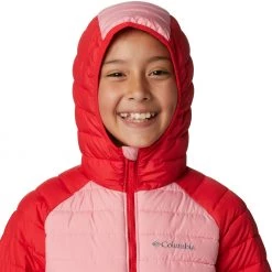 Columbia Girls' Powder Lite Jacket Red Lily/pink Orchid -Columbia Sales Store unnamed file 453