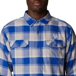 Columbia Men's Kentucky Wildcats Blue CLG Flare Gun&trade; Flannel Long Sleeve Shirt -Columbia Sales Store unnamed file 4530