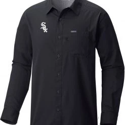 Columbia Men's Chicago White Sox Black Slack Tide Long Sleeve T-Shirt