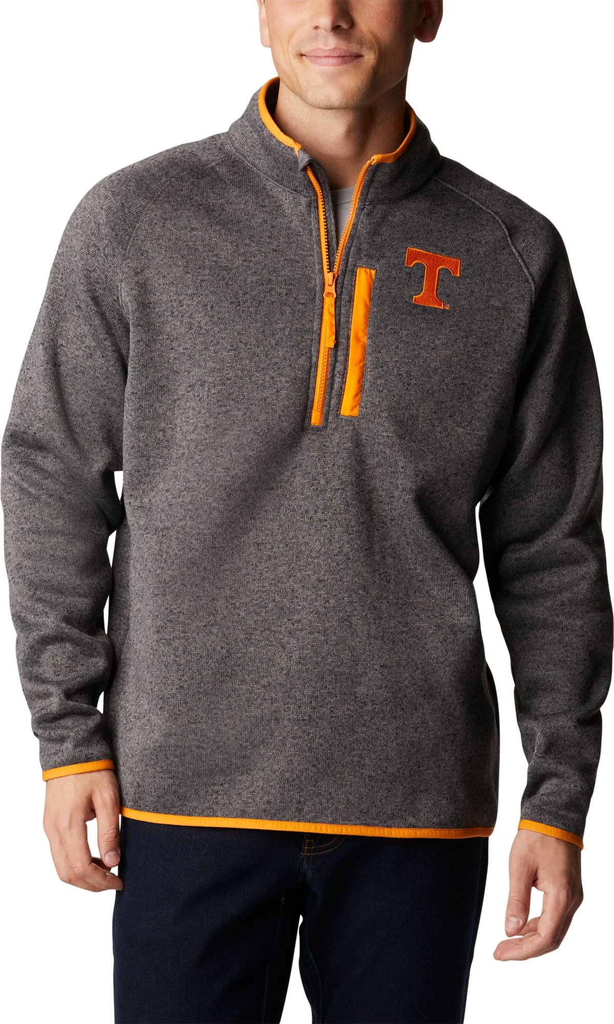 Columbia Men's Tennessee Volunteers Grey Canyon Point Half-Zip Pullover Fleece Jacket 3 Columbia Men's Tennessee Volunteers Grey Canyon Point Half-Zip Pullover Fleece Jacket