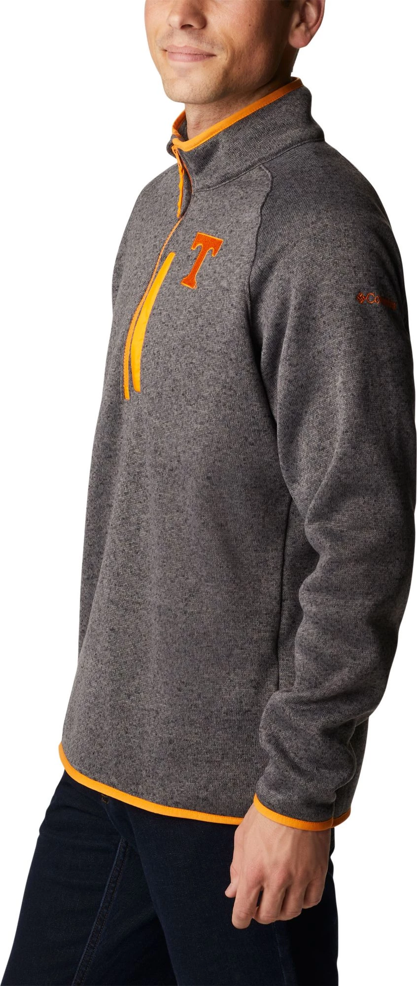Columbia Men's Tennessee Volunteers Grey Canyon Point Half-Zip Pullover Fleece Jacket 4 Columbia Men's Tennessee Volunteers Grey Canyon Point Half-Zip Pullover Fleece Jacket - Image 2
