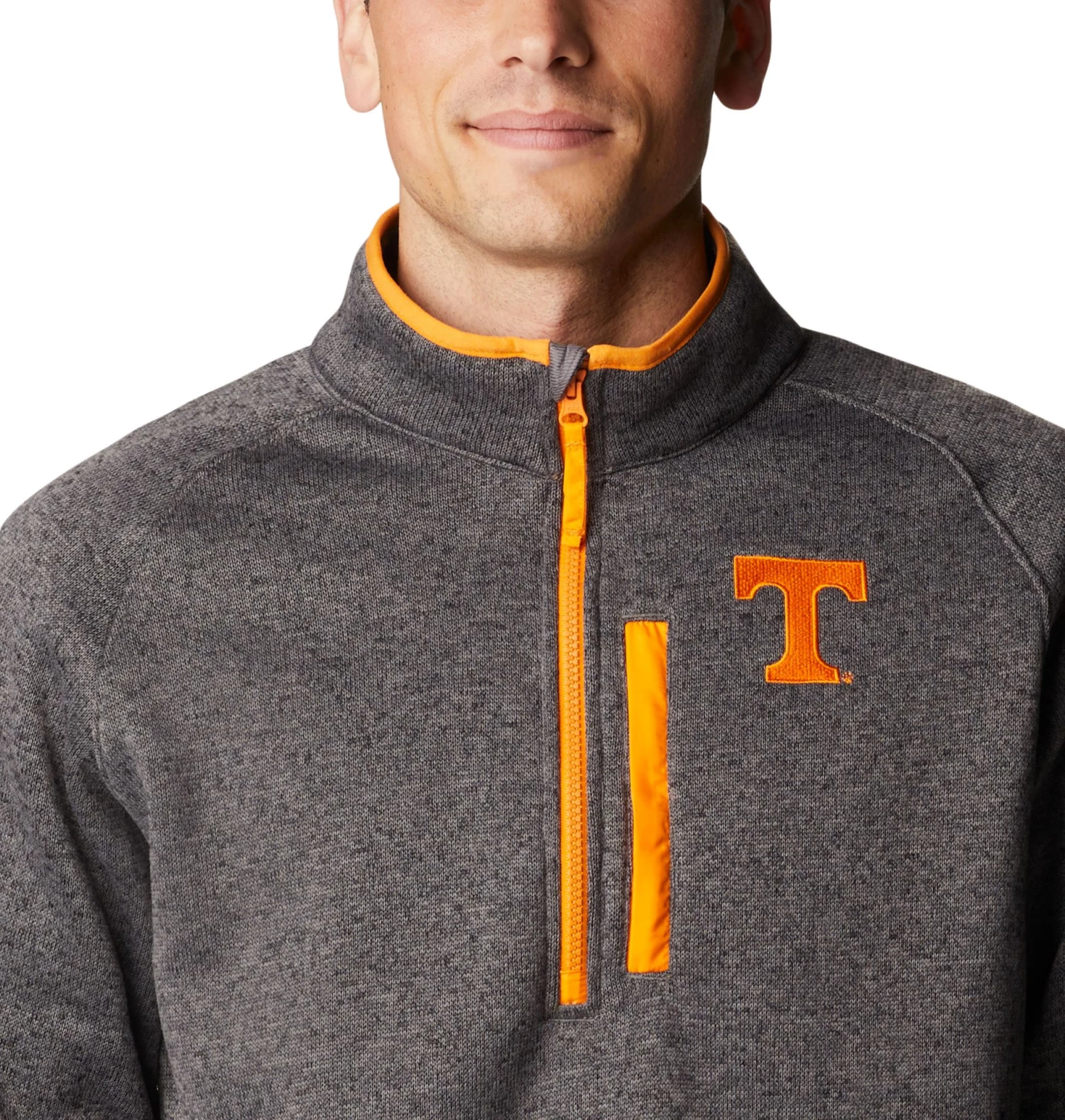 Columbia Men's Tennessee Volunteers Grey Canyon Point Half-Zip Pullover Fleece Jacket 5 Columbia Men's Tennessee Volunteers Grey Canyon Point Half-Zip Pullover Fleece Jacket - Image 3