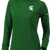 Columbia Women's Michigan State Spartans Green Flop Shot Half-Zip Pullover Shirt
