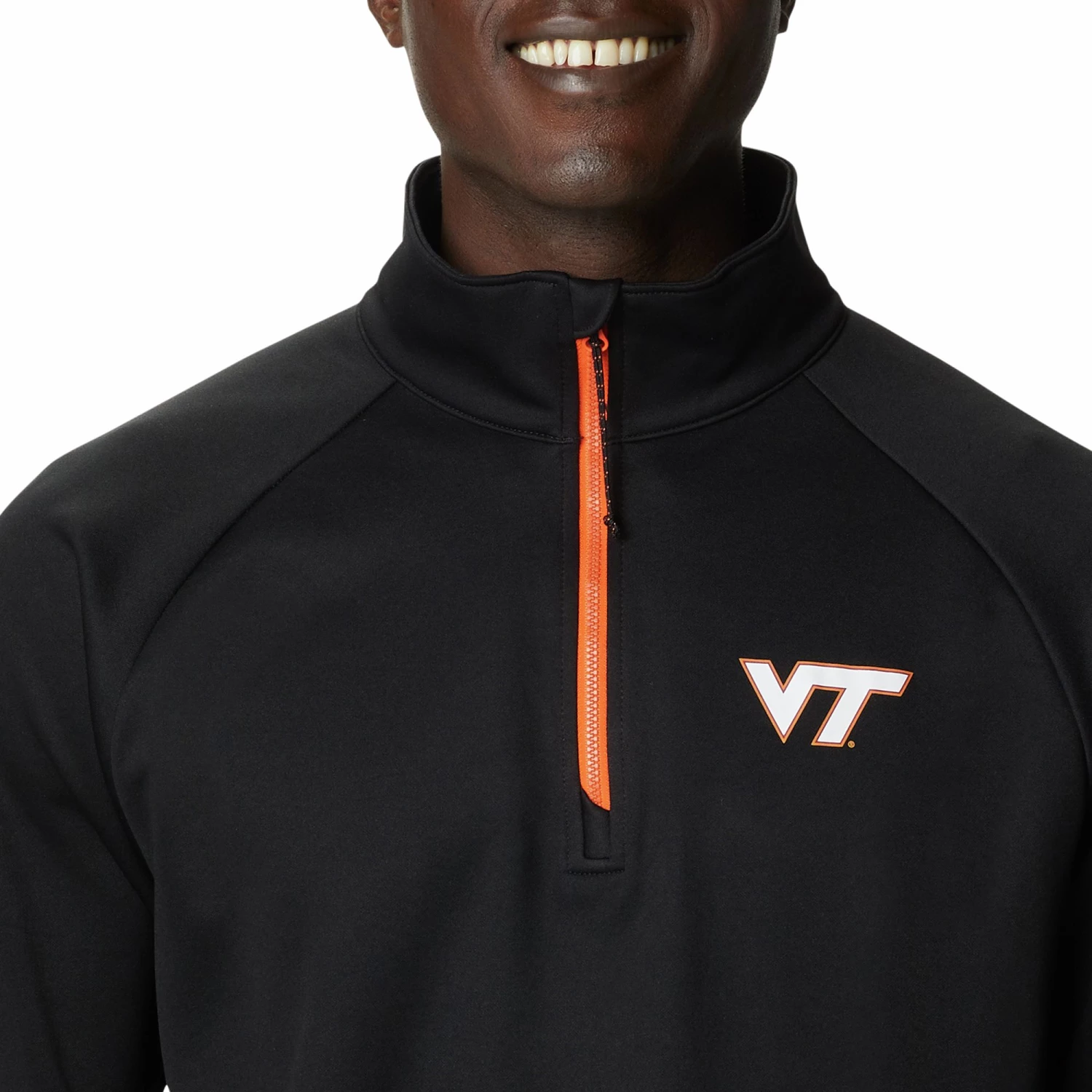 Columbia Men's Virginia Tech Hokies Black CLG Terminal Tackle™ Fleece 1/4 Zip 6 Columbia Men's Virginia Tech Hokies Black CLG Terminal Tackle™ Fleece 1/4 Zip - Image 4