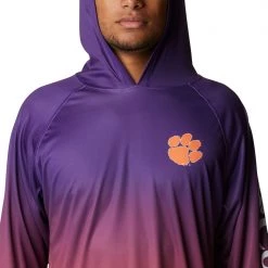 Columbia Men's Clemson Tigers Regalia PFG Super Terminal Tackle Long Sleeve Hooded T-Shirt 8 Columbia Men's Clemson Tigers Regalia PFG Super Terminal Tackle Long Sleeve Hooded T-Shirt -Columbia Sales Store unnamed file 4580