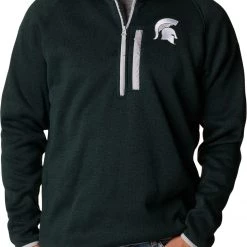 Columbia Men's Michigan State Spartans Green Canyon Point Half-Zip Pullover Fleece Jacket