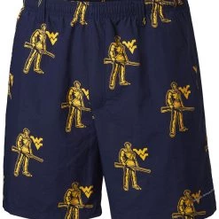 Columbia Men's West Virginia Mountaineers Blue Backcast II Printed Performance Shorts