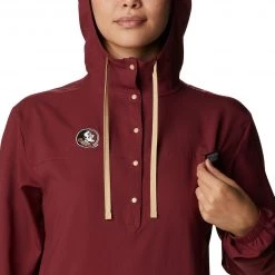 Columbia Women's Florida State Seminoles Garnet PFG Tamiami Quarter-Snap Long Sleeve Hooded Shirt -Columbia Sales Store unnamed file 4617
