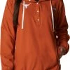 Columbia Women's Texas Longhorns Burnt Orange PFG Tamiami Quarter-Snap Long Sleeve Hooded Shirt -Columbia Sales Store unnamed file 4620