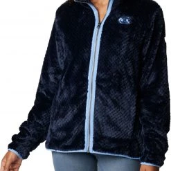 Columbia Women's North Carolina Tar Heels Navy Fire Side Sherpa Full-Zip Jacket