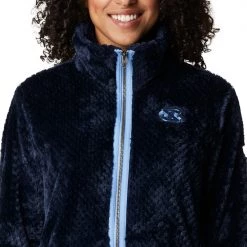 Columbia Women's North Carolina Tar Heels Navy Fire Side Sherpa Full-Zip Jacket -Columbia Sales Store unnamed file 4625