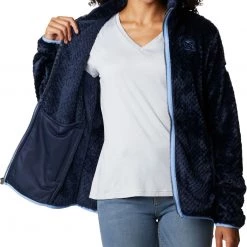 Columbia Women's North Carolina Tar Heels Navy Fire Side Sherpa Full-Zip Jacket -Columbia Sales Store unnamed file 4626