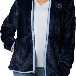 Columbia Women's North Carolina Tar Heels Navy Fire Side Sherpa Full-Zip Jacket -Columbia Sales Store unnamed file 4627