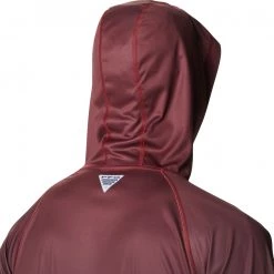 Columbia Men's South Carolina Gamecocks Garnet PFG Super Terminal Tackle Long Sleeve Hooded T-Shirt -Columbia Sales Store unnamed file 4642