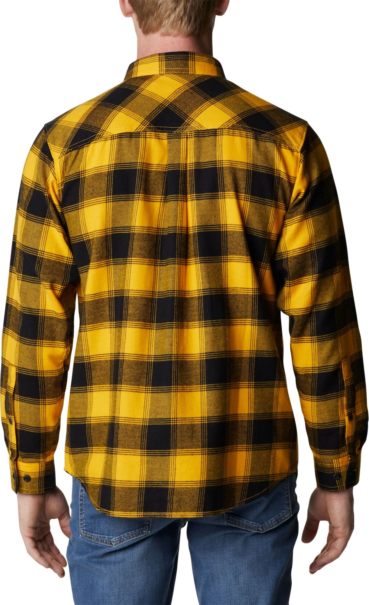 Columbia Men's Iowa Hawkeyes Gold Plaid Flare Gun Flannel Button Down Long Sleeve Shirt 7 Columbia Men's Iowa Hawkeyes Gold Plaid Flare Gun Flannel Button Down Long Sleeve Shirt - Image 5