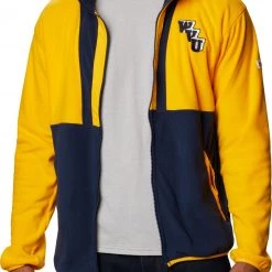 Columbia Men's West Virginia Mountaineers Gold Back Bowl Full-Zip Fleece Jacket