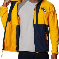 Columbia Men's West Virginia Mountaineers Gold Back Bowl Full-Zip Fleece Jacket -Columbia Sales Store unnamed file 4652