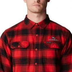 Columbia Men's Georgia Bulldogs Red Plaid Flare Gun Flannel Button Down Long Sleeve Shirt 9 Columbia Men's Georgia Bulldogs Red Plaid Flare Gun Flannel Button Down Long Sleeve Shirt -Columbia Sales Store unnamed file 4656