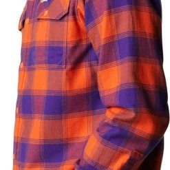 Columbia Men's Clemson Tigers Orange Plaid Flare Gun Flannel Button Down Long Sleeve Shirt -Columbia Sales Store unnamed file 4660