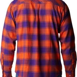 Columbia Men's Clemson Tigers Orange Plaid Flare Gun Flannel Button Down Long Sleeve Shirt -Columbia Sales Store unnamed file 4663
