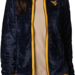 Columbia Women's West Virginia Mountaineers Blue Fire Side Sherpa Full-Zip Jacket -Columbia Sales Store unnamed file 4668
