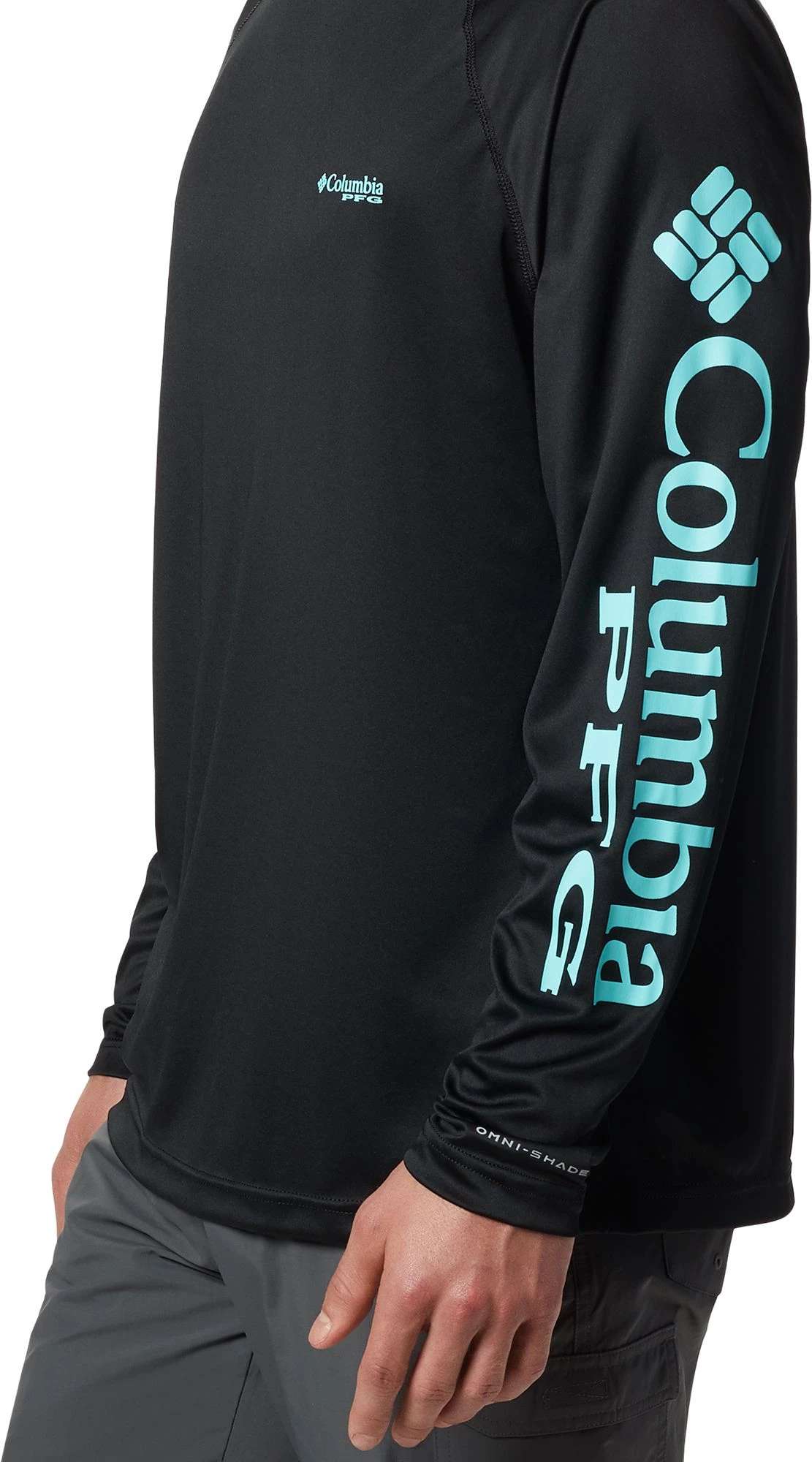 Columbia Men's PFG Terminal Tackle Long Sleeve Shirt - Tall (Regular And Big & Tall) Vivid Blue/cool Grey Logo 5 Columbia Men's PFG Terminal Tackle Long Sleeve Shirt - Tall (Regular And Big & Tall) Vivid Blue/cool Grey Logo - Image 3