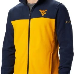 Columbia Men's West Virginia Mountaineers Blue Flanker Full-Zip Fleece Jacket