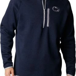 Columbia Men's Penn State Nittany Lions Navy CLG Canyon Point™ Sweater Fleece 1/2 Zip
