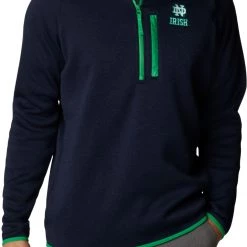 Columbia Men's Notre Dame Fighting Irish Navy CLG Canyon Point™ Sweater Fleece 1/2 Zip