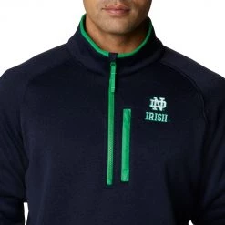 Columbia Men's Notre Dame Fighting Irish Navy CLG Canyon Point™ Sweater Fleece 1/2 Zip -Columbia Sales Store unnamed file 4696