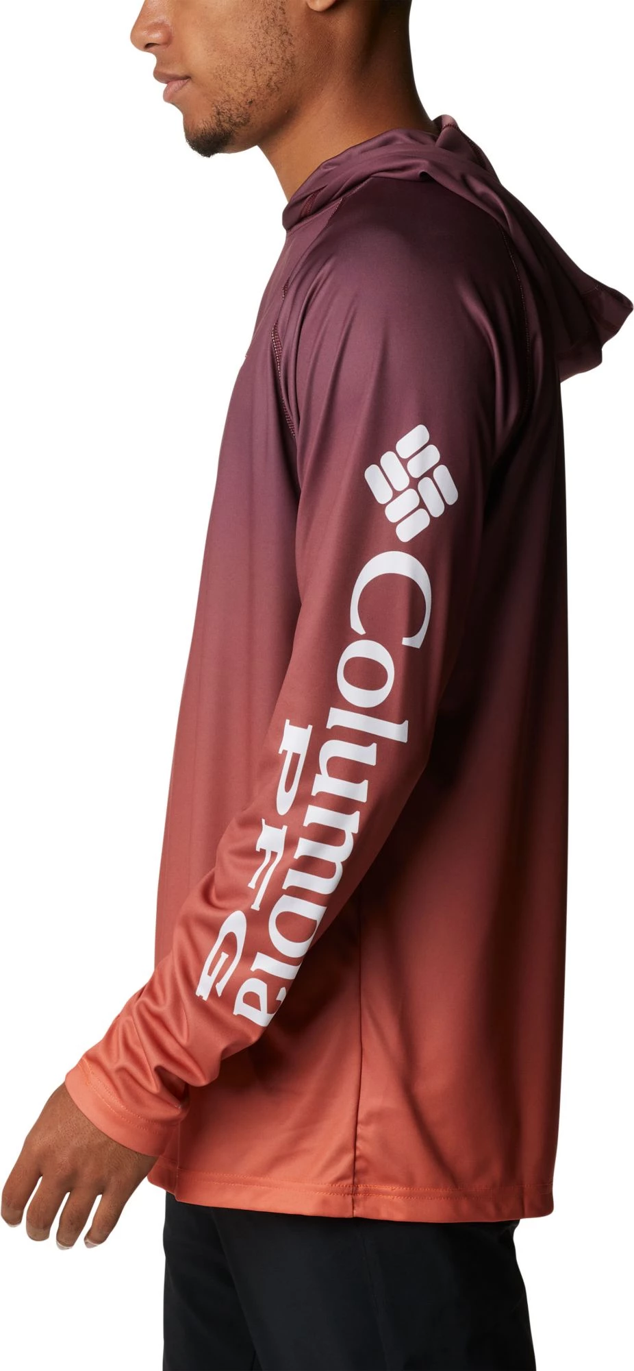 Columbia Men's Virginia Tech Hokies Maroon PFG Super Terminal Tackle Long Sleeve Hooded T-Shirt 4 Columbia Men's Virginia Tech Hokies Maroon PFG Super Terminal Tackle Long Sleeve Hooded T-Shirt - Image 2