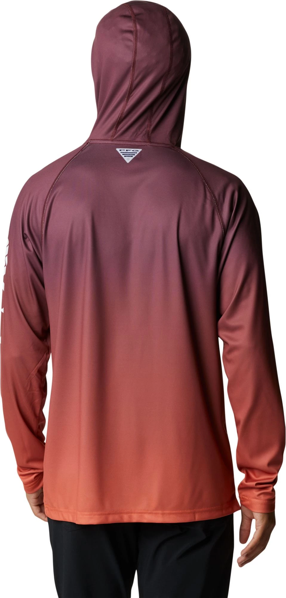 Columbia Men's Virginia Tech Hokies Maroon PFG Super Terminal Tackle Long Sleeve Hooded T-Shirt 6 Columbia Men's Virginia Tech Hokies Maroon PFG Super Terminal Tackle Long Sleeve Hooded T-Shirt - Image 4