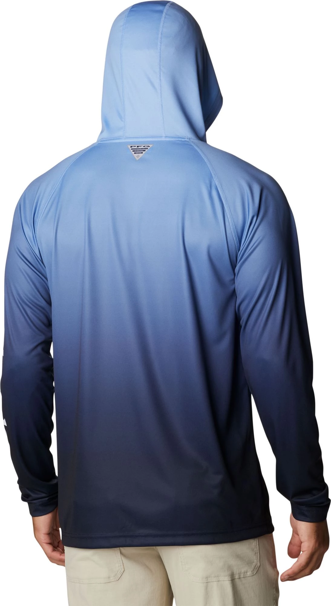 Columbia Men's North Carolina Tar Heels White PFG Super Terminal Tackle Long Sleeve Hooded T-Shirt 6 Columbia Men's North Carolina Tar Heels White PFG Super Terminal Tackle Long Sleeve Hooded T-Shirt - Image 5