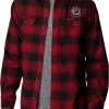 Columbia Men's South Carolina Gamecocks Garnet Plaid Flare Gun Flannel Button Down Long Sleeve Shirt -Columbia Sales Store unnamed file 4721