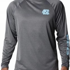 Columbia Men's North Carolina Tar Heels Charcoal Heather Gray CLG Terminal Tackle™ Long Sleeve Shirt