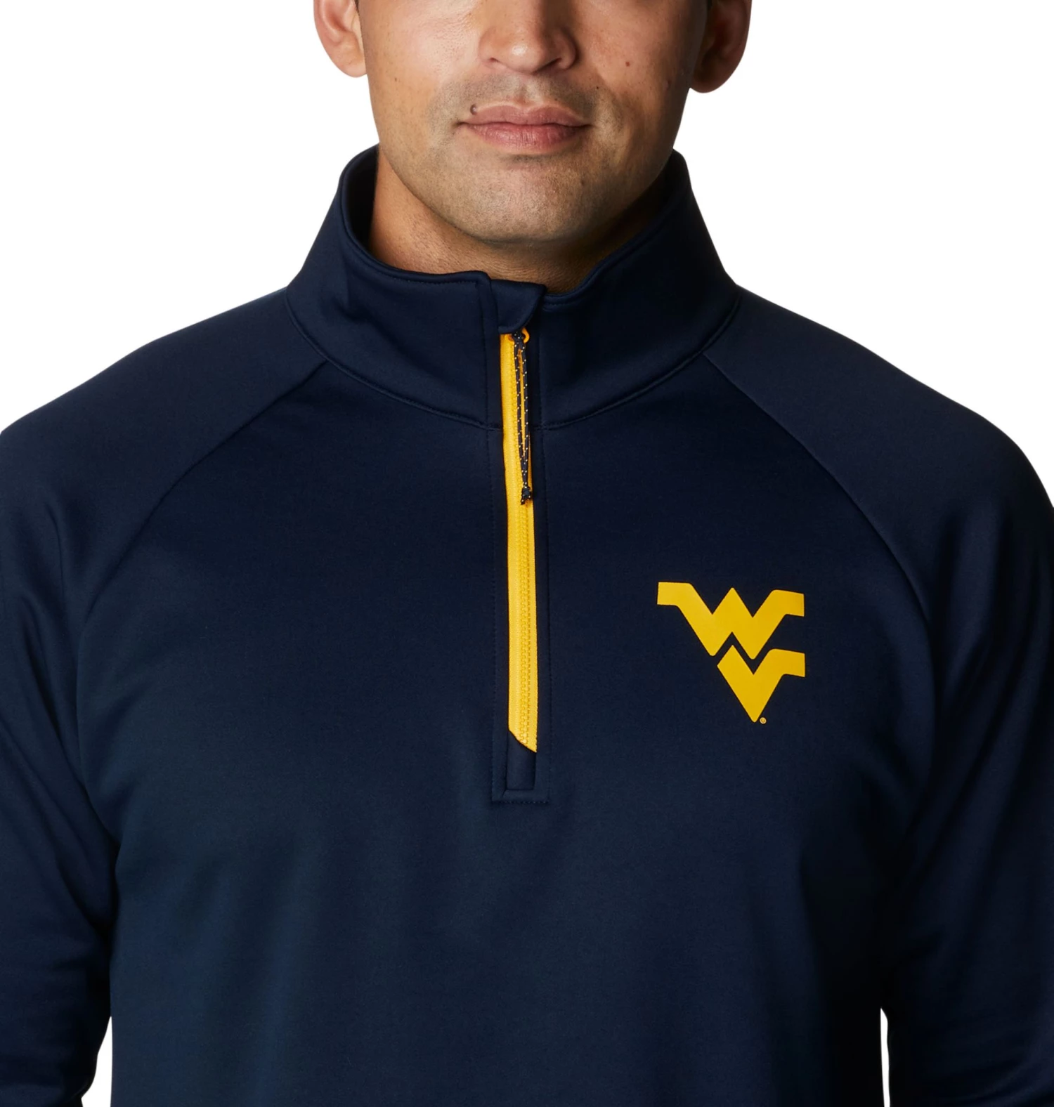 Columbia Men's West Virginia Mountaineers Blue PFG Terminal Tackle Quarter-Zip Pullover Shirt 5 Columbia Men's West Virginia Mountaineers Blue PFG Terminal Tackle Quarter-Zip Pullover Shirt - Image 3